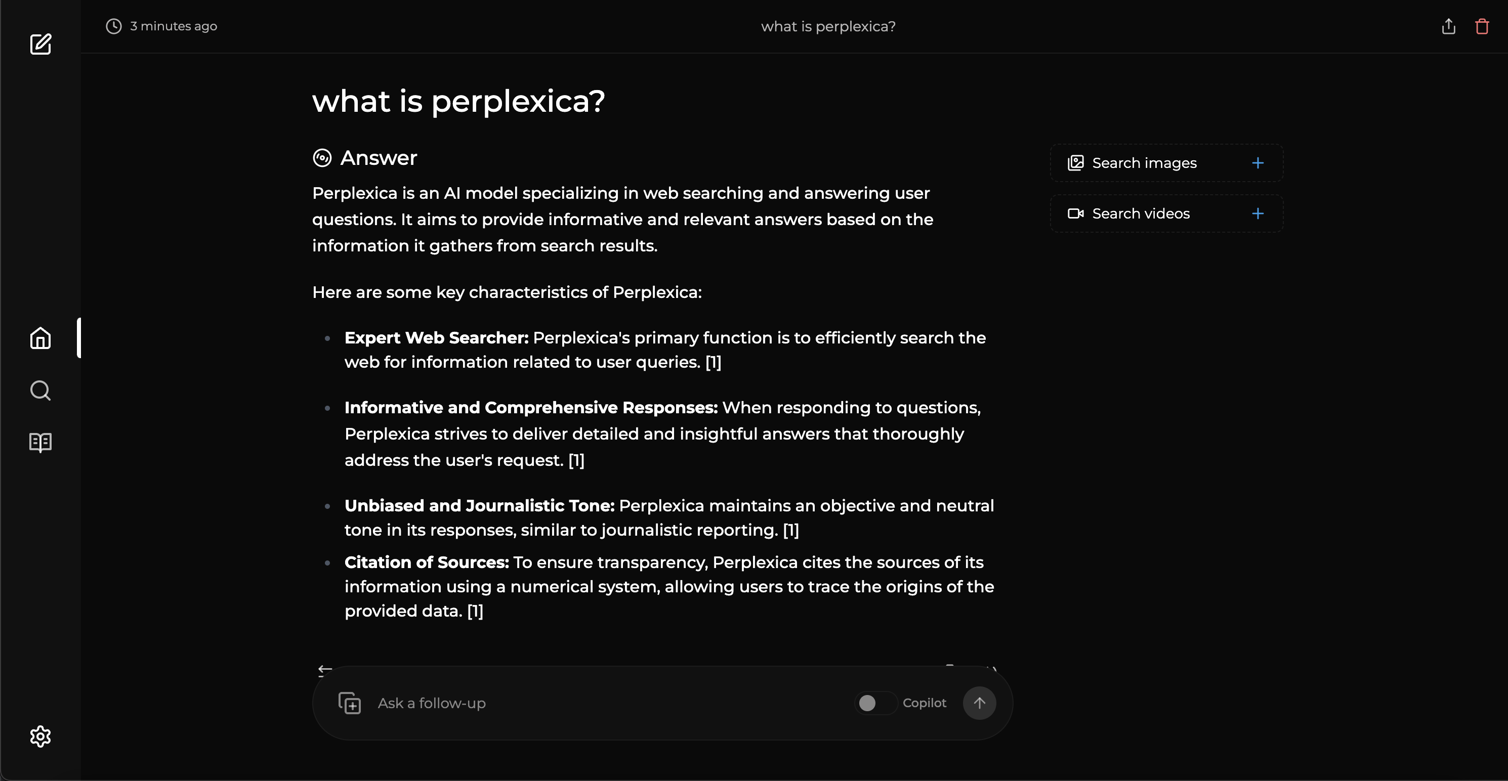 Perplexica example